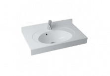 Раковина Отель 80 см с навесами белая