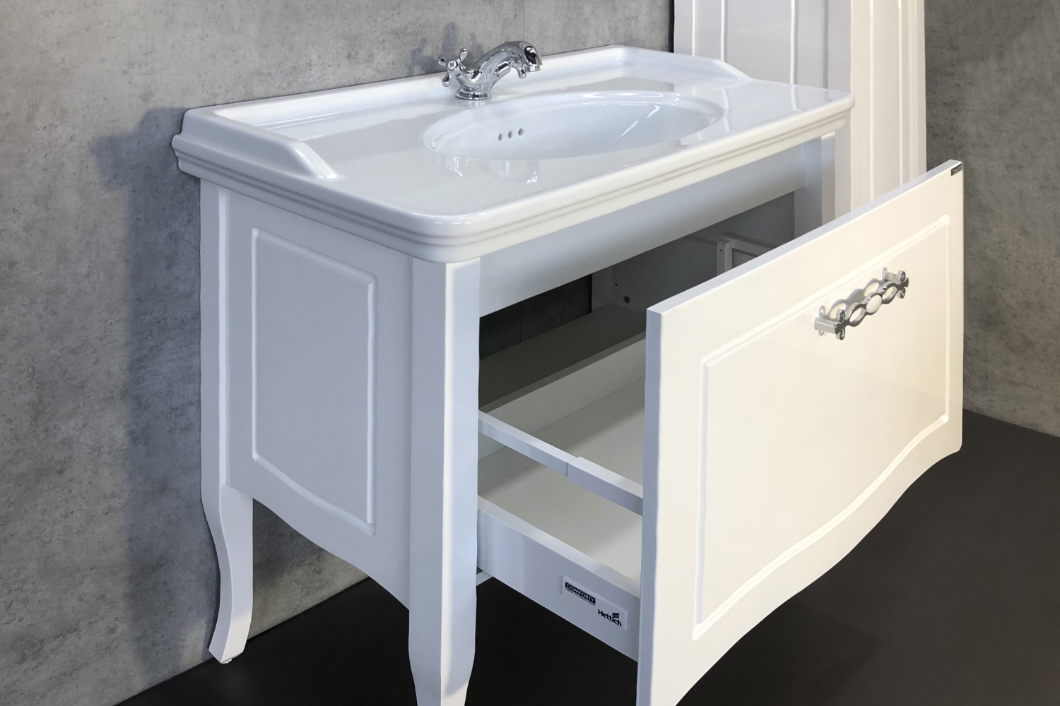 Приобрести сomforty тумба с раковиной "павия-100" белый глянец