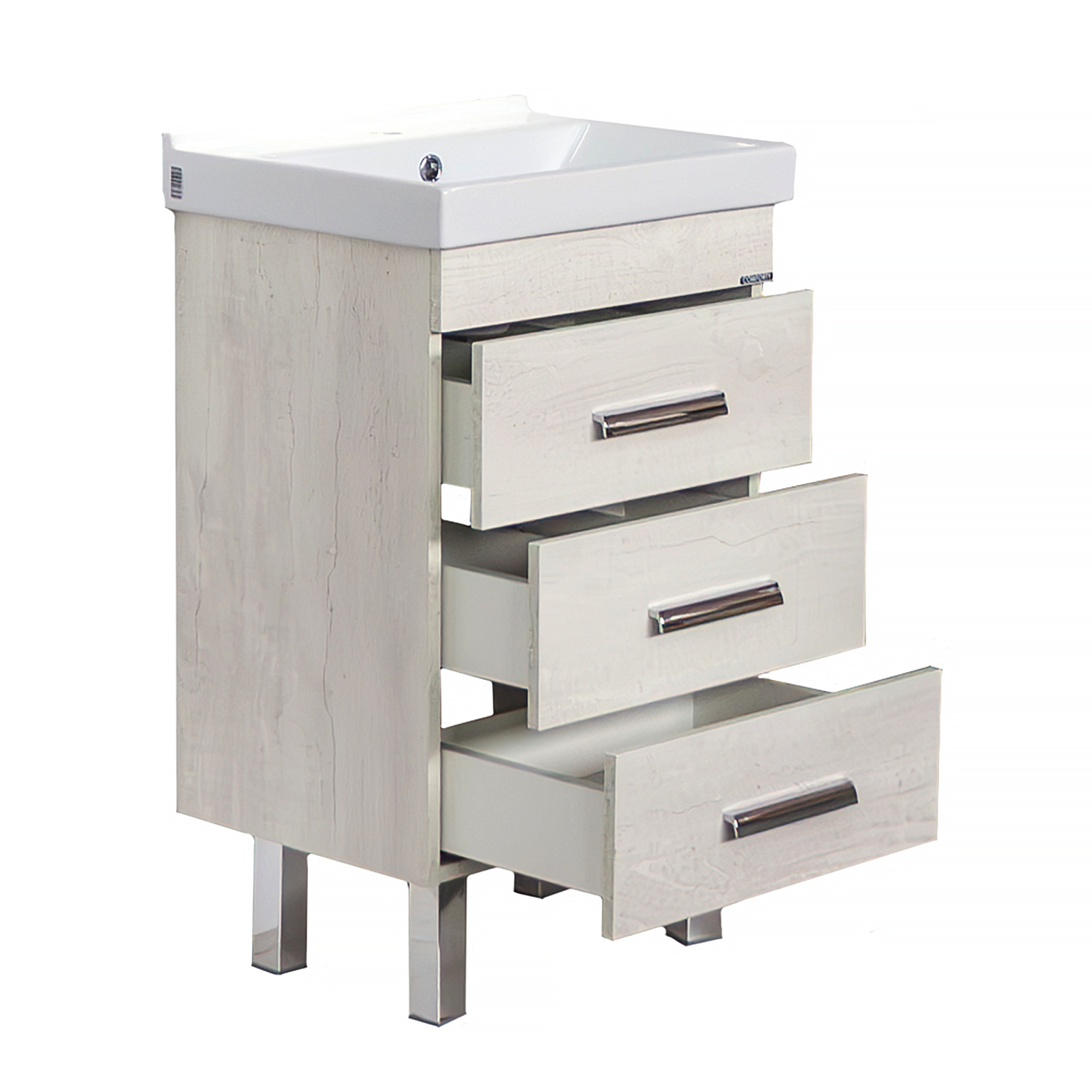 Приобрести сomforty тумба с раковиной "никосия-50н" дуб белый