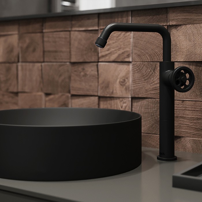 Приобрести iddis смеситель для раковины grange 326мм, высокий, черный матовый grablr1i01