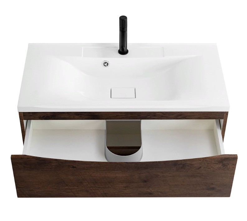 Приобрести тумба подвесная с раковиной belbagno marino-900-2c-so-rw-p 90 см, rovere moro