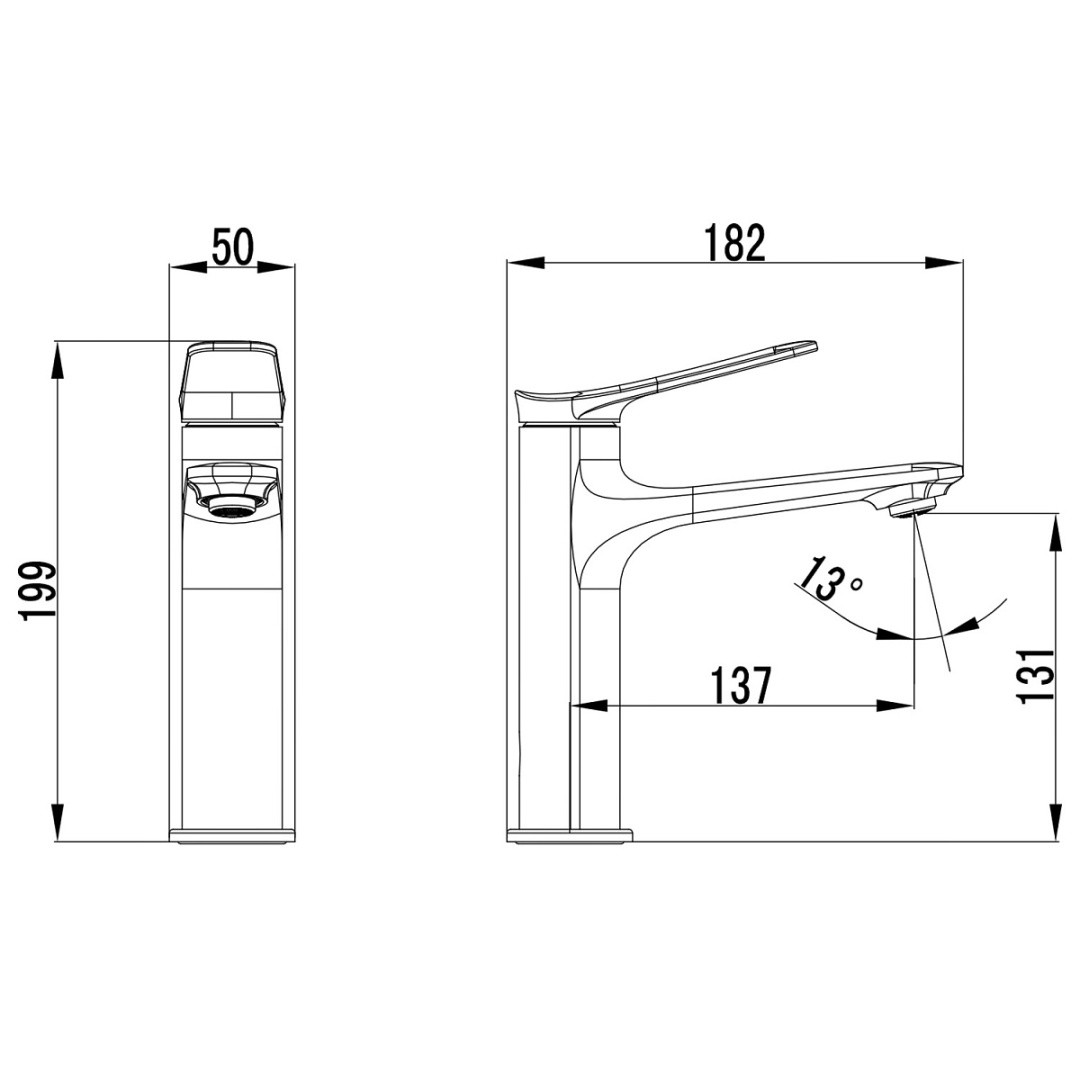 Приобрести смеситель для раковины azario lines 182 мм, хром az-vpu168325c 