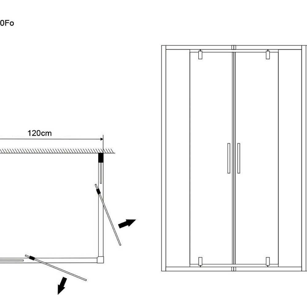 Приобрести grossman душевое ограждение forta 120х80 см, прямоугольное, хром\ прозрачное gr-1280rfo