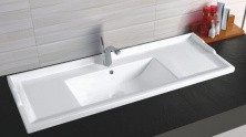 Раковина врезная на столешницу CeramaLux 90 см NYJ840-90