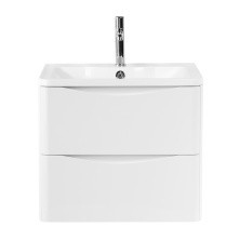 BelBagno Тумба с раковиной ACQUA 60 см, подвесная Bianco Lucido, белая раковина