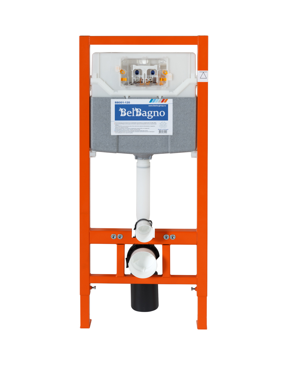 Приобрести belbagno инсталляция для подвесного унитаза с клавишей смыва, черная bb001-120/bb007-pr-nero.m