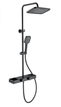 Душевая система WONZON & WOGHAND Shelf, Черный матовый (WW-B3552-MB)