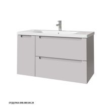 Caprigo Тумба с раковиной TERMIN-Smalty 100 см, левая, серая, эмаль