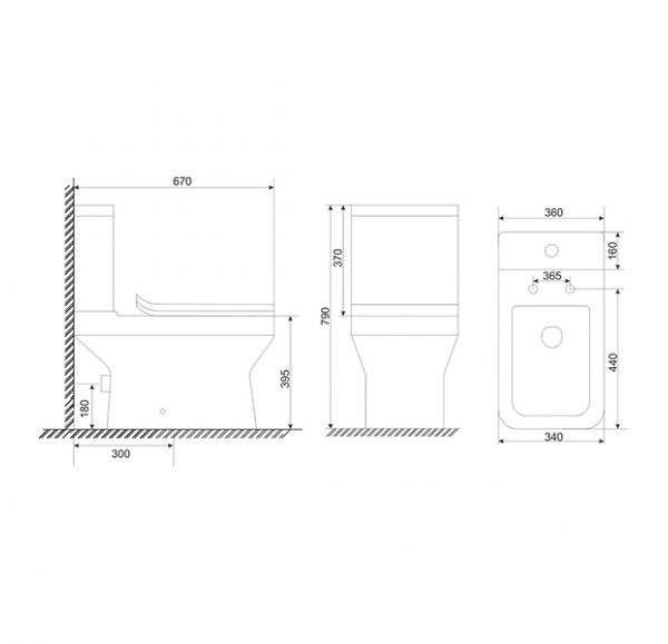Приобрести унитаз-компакт sole deep безободковый