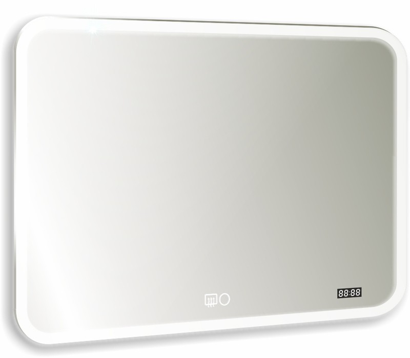 Приобрести azario зеркало стив 91,5х68,5 см c подсветкой, сенсор выключатель, часы, диммер фр-00001061