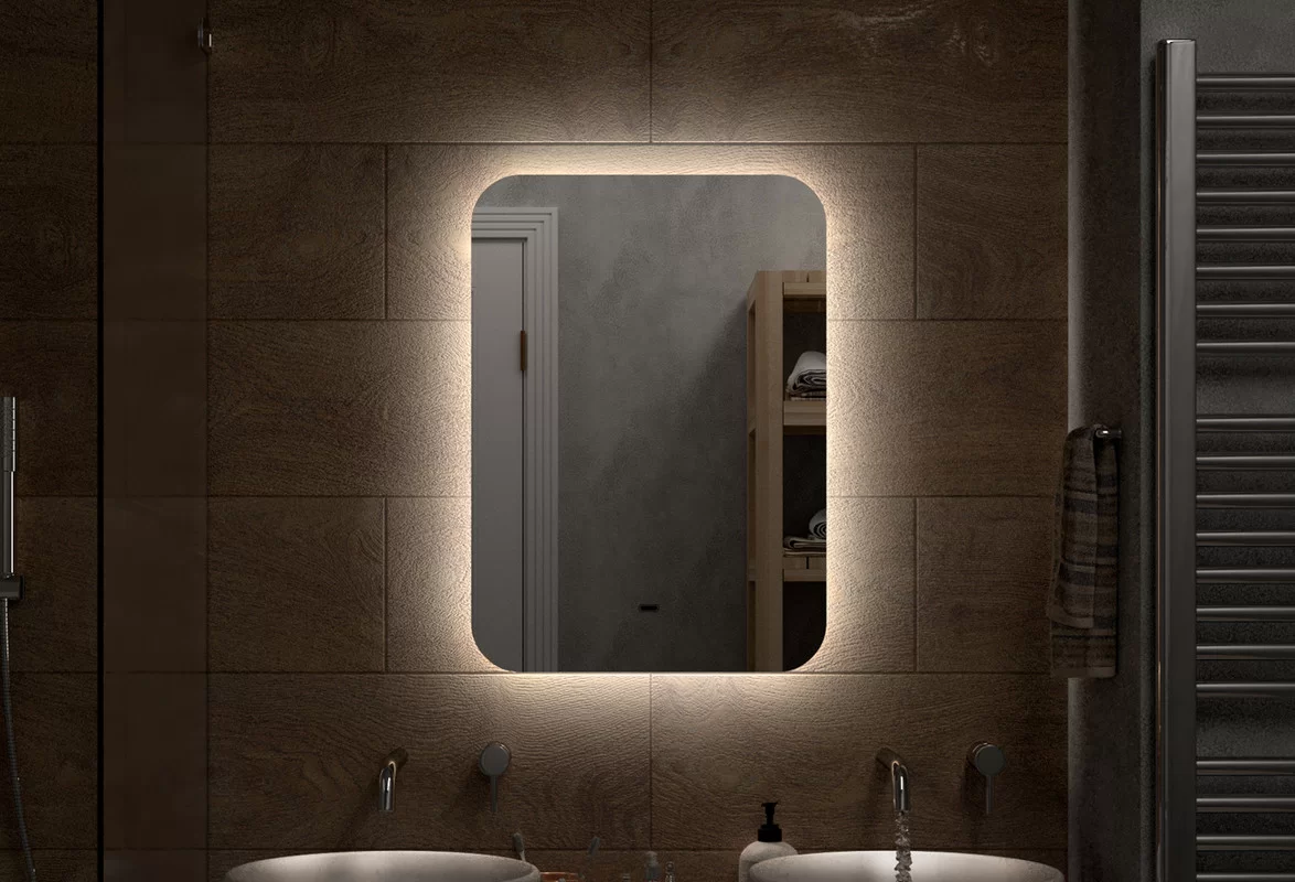 Приобрести continent зеркало с подсветкой burzhe 50х70 см, белое