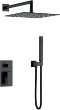 Boheme Душевая система Qubic, встраиваемая, черная 474-3-B