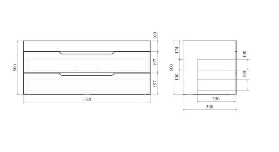 Приобрести mirsant тумба подвесная soho quadro 120 см с раковиной deep 120 ут000089885