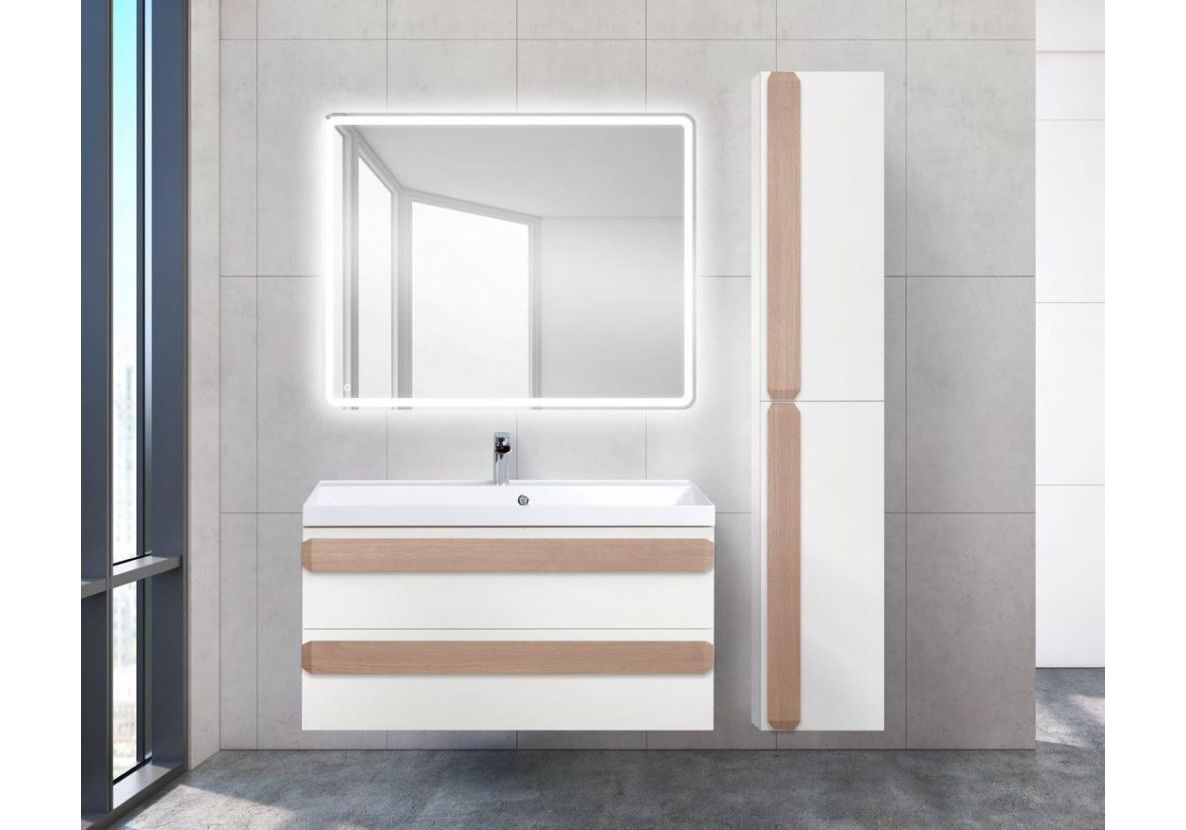 Приобрести пенал подвесной belbagno aurora-1600-2a-sc-bl-p-r 35 см, правый, bianco lucido