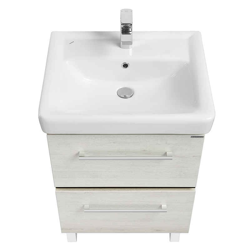 Приобрести тумба под раковину, напольная акватон ронда 60 см, дуб светлый 1a205001rsc20