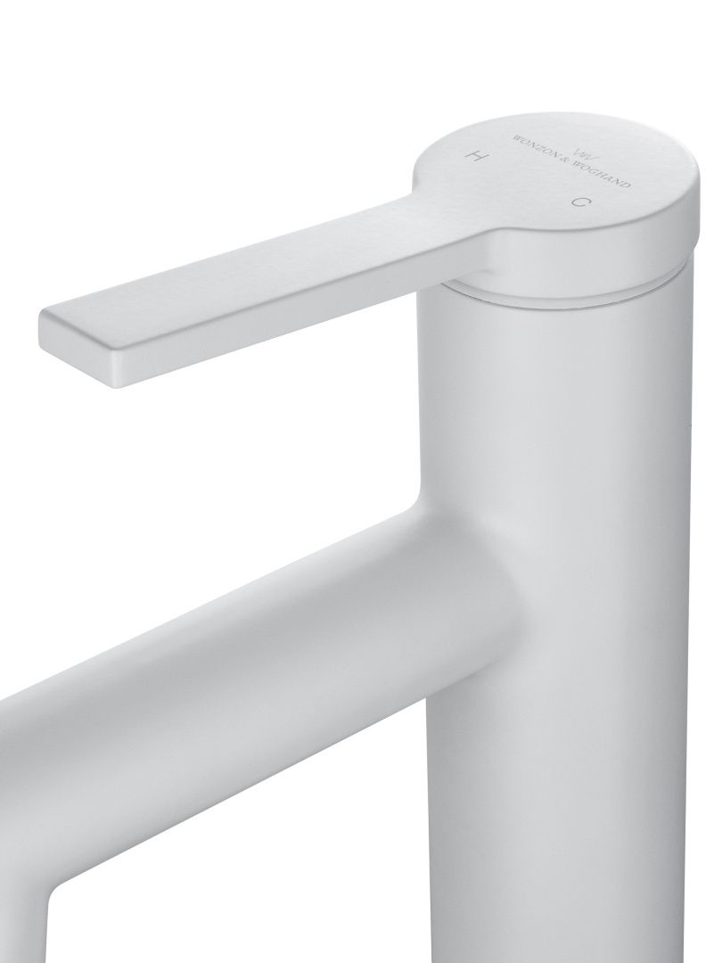 Приобрести смеситель для раковины с функцией полоскания wonzon & woghand, белый матовый (ww-h1017-mw)