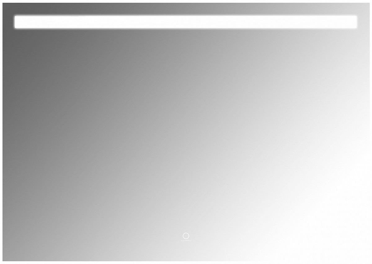 Приобрести azario зеркало 100х70 см, белый, сенсорный выключатель, диммер, часы az-z-030cs