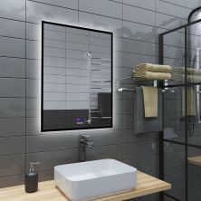 Grossman Зеркало с подсветкой Pragma Норма Black 70х80 см, с подогревом, черное 1870802