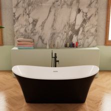 Frank Акриловая ванна F6104 White/Black,170х75 см, отдельностоящая