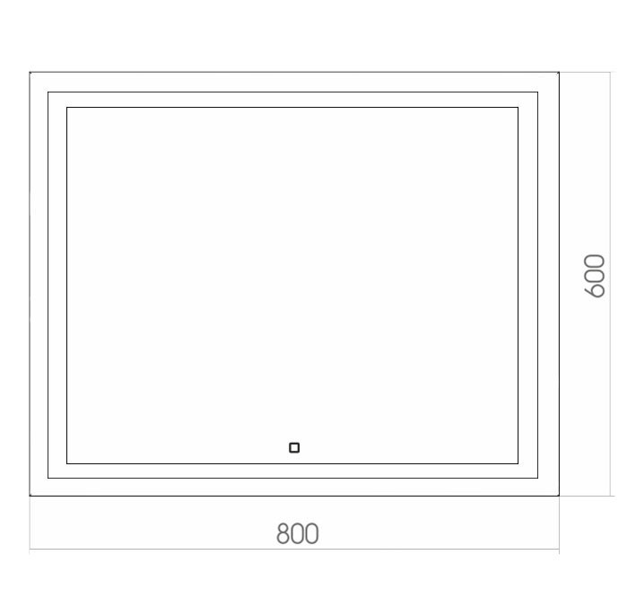 Приобрести azario зеркало кристалл 80х60 см, белый, с подсветкой, сенсорный выключатель, диммер, фр-1542