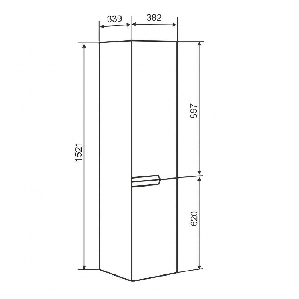 Приобрести aqua de marco пенал palermo 152х38 см, белый 3040cpal l/r