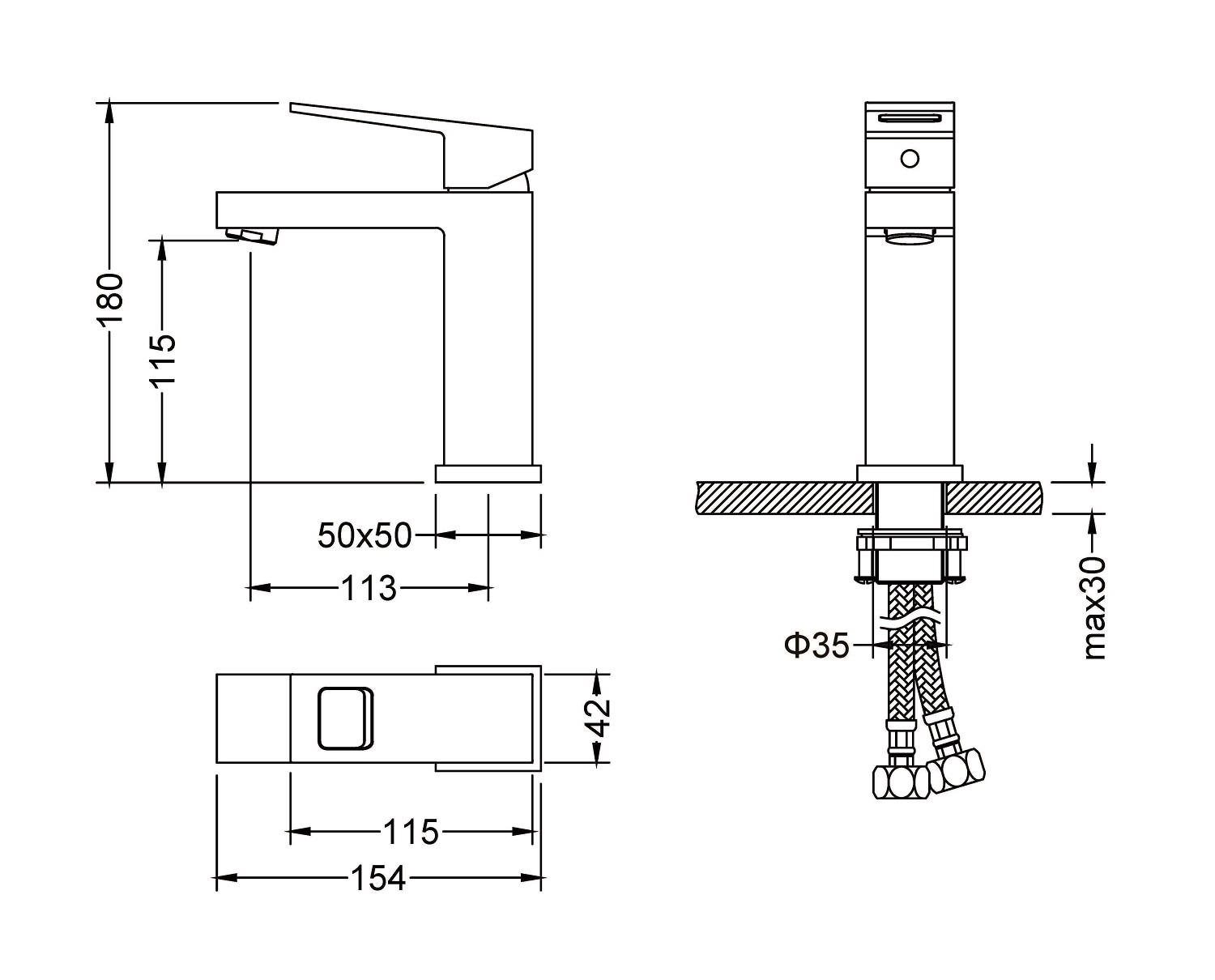 Приобрести смеситель для раковины timo briana 7161/03f черный