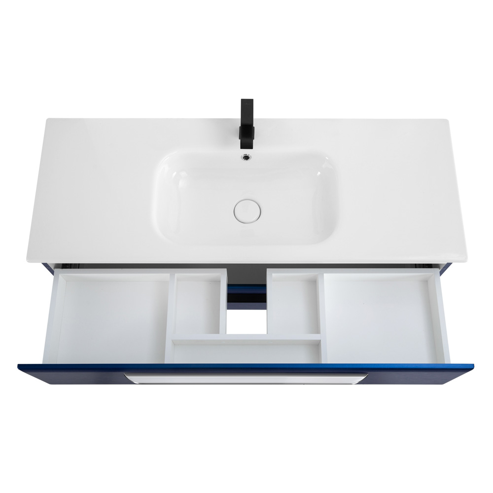 Приобрести cezares тумба подвесная с раковиной eco-cer 120 см sapfiro, синяя eco-cer-1200-2c-so-spf-p