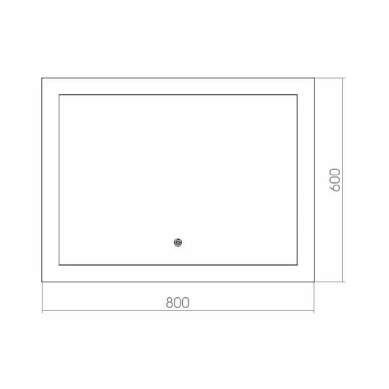 Приобрести azario зеркало норма 600*800, белый, сенсорный включатель, фр-00000844