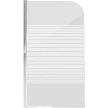 Grossman Шторка для ванны 80х140 см, хром/узор GR-100P