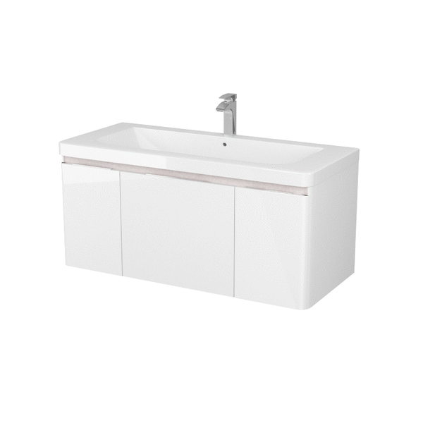 Приобрести тумба подвесная с раковиной акватон шерилл 105 см 1a206301sh010, 1a71323ksh010, белый