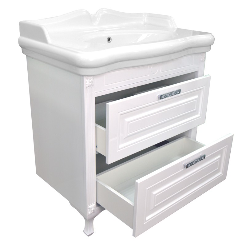 Приобрести azario тумба напольная с раковиной magnolia, 2 ящика 90см. белая, cs00069948