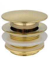 Донный клапан для ванны 1 1/2 WONZON & WOGHAND, Брашированное золото (WW-SS105-BG)