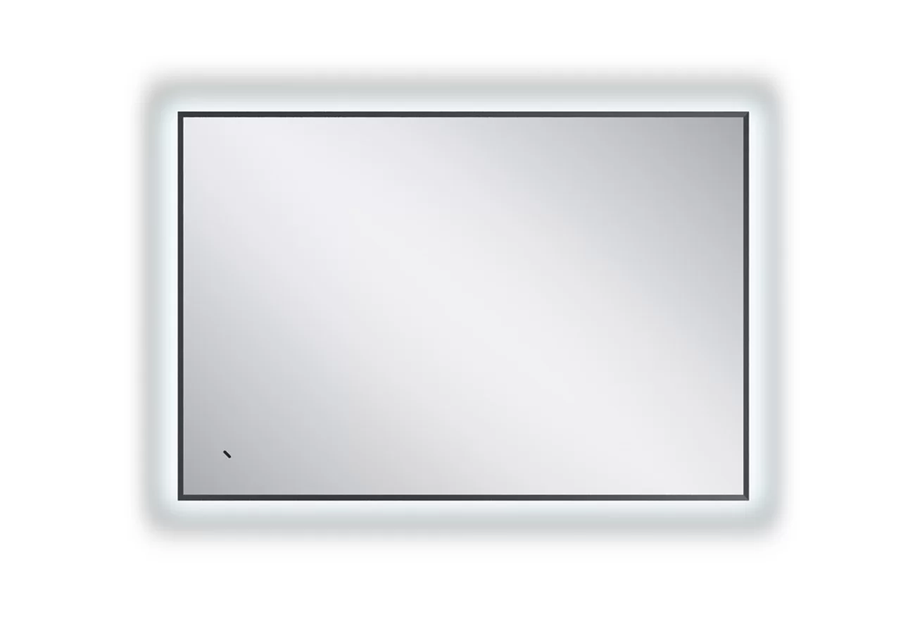 Приобрести continent зеркало с подсветкой meridian black 100х70 см, черное