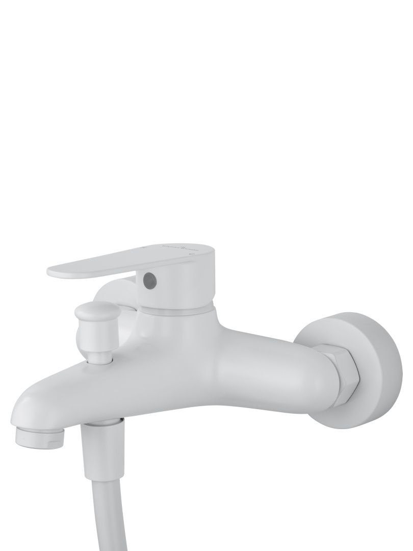 Приобрести смеситель для ванны с душевым гарнитуром wonzon & woghand alfa, белый матовый (ww-ae3201-mw)