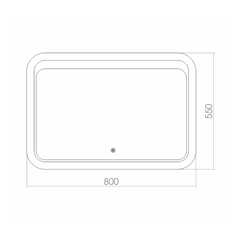 Приобрести azario зеркало пульсар 550*800, белый, влагостойкое с сенсорным выключателем, фр-00001380