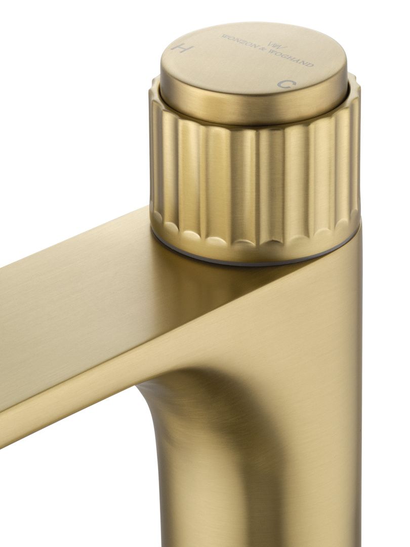 Приобрести смеситель для раковины wonzon & woghand click, брашированное золото (ww-a40412-bg)