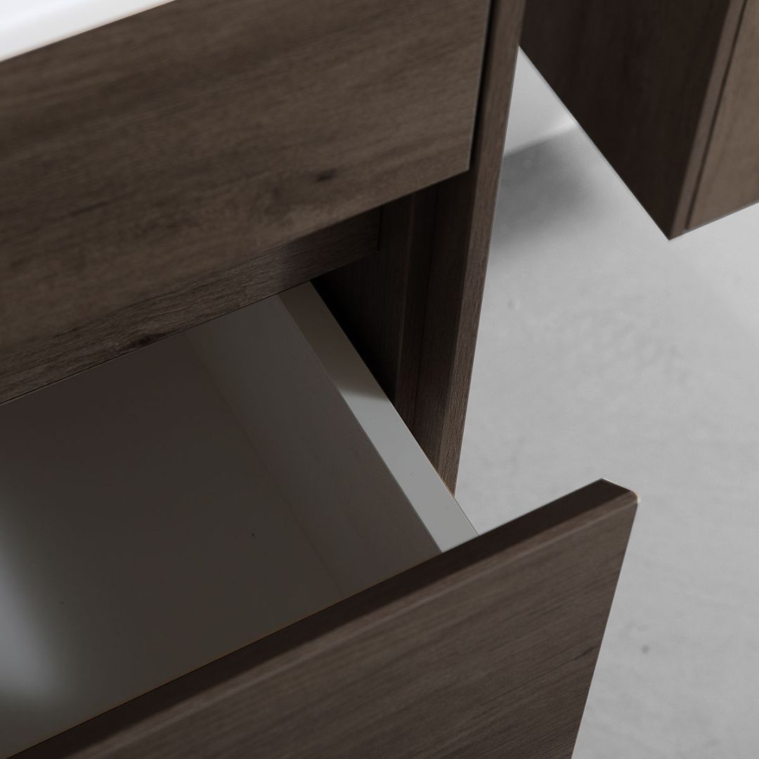 Приобрести vincea тумба подвесная chiara 60 см, дуб темный с белой раковиной vmc-2c600ro;vcb-13600w