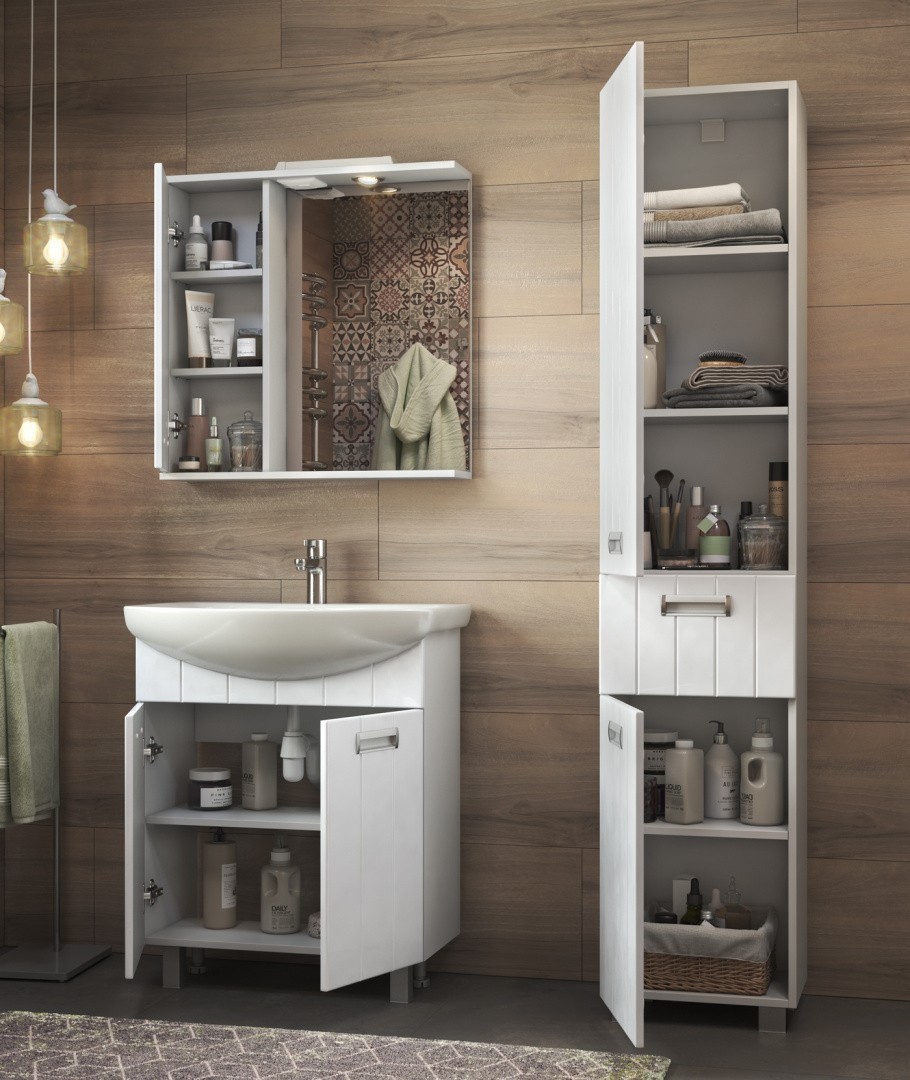 Приобрести vigo зеркало-шкаф diana 70 см, со спотом, левое, белое z.dia.70.l.el