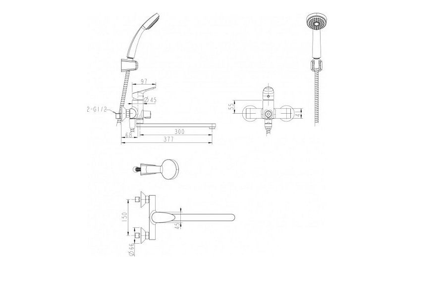 Приобрести смесители для ванны bravat drop-f64898c-lb