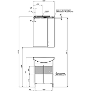 Приобрести aquanet тумба с раковиной донна 60 см, белая глянец