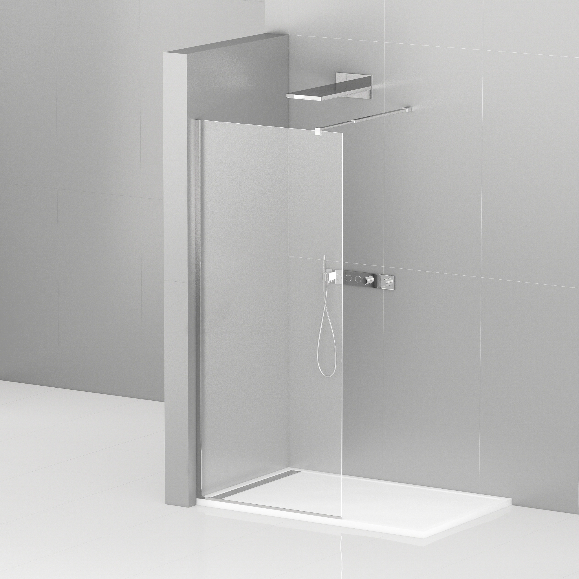 Приобрести cezares душевая перегородка liberta 125 см, хром liberta-l-1-125-c-cr