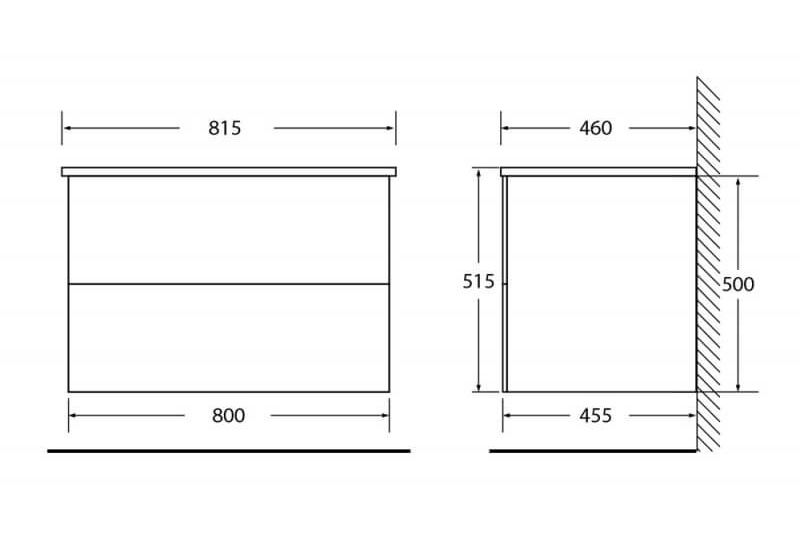 Приобрести тумба подвесная с раковиной belbagno etna-800-2c-so-rg-p 80 см, rovere grigio