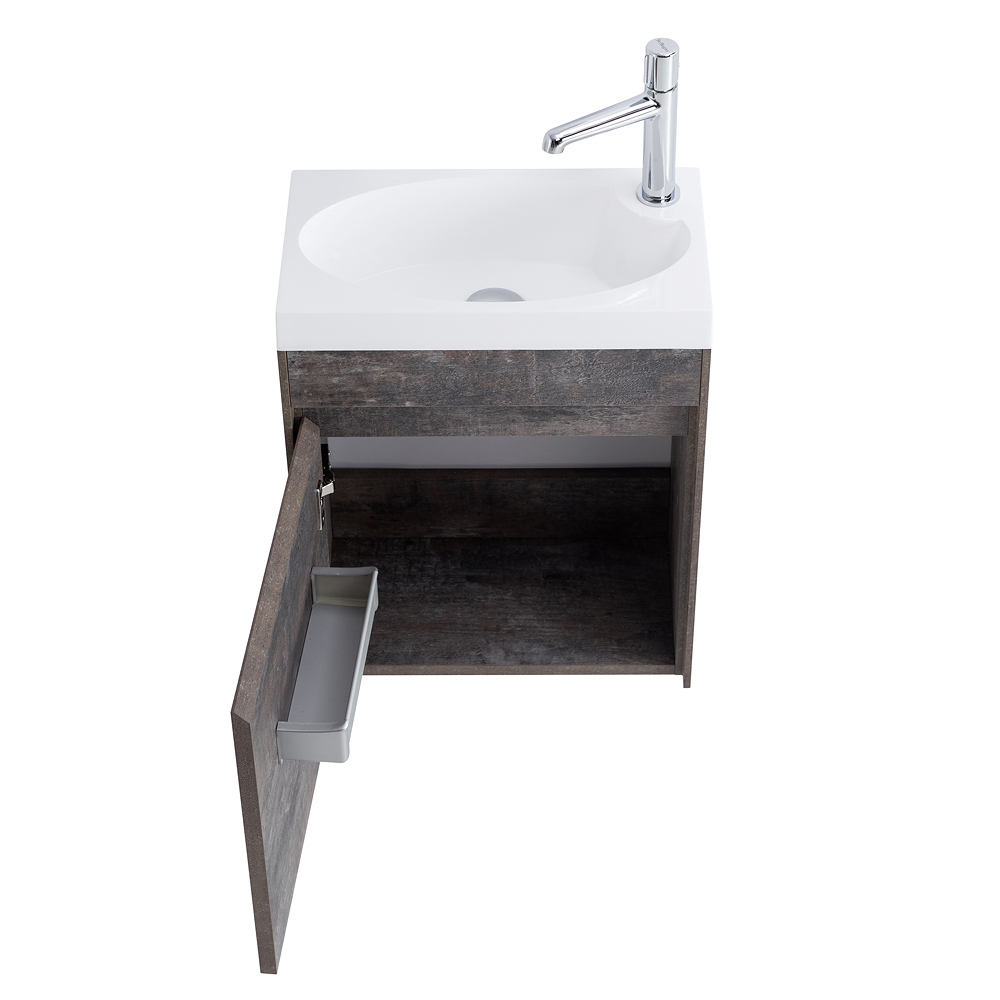 Приобрести belbagno тумба с раковиной pietra mini 46 см, подвесная с дверью 46-l stone, белая раковина