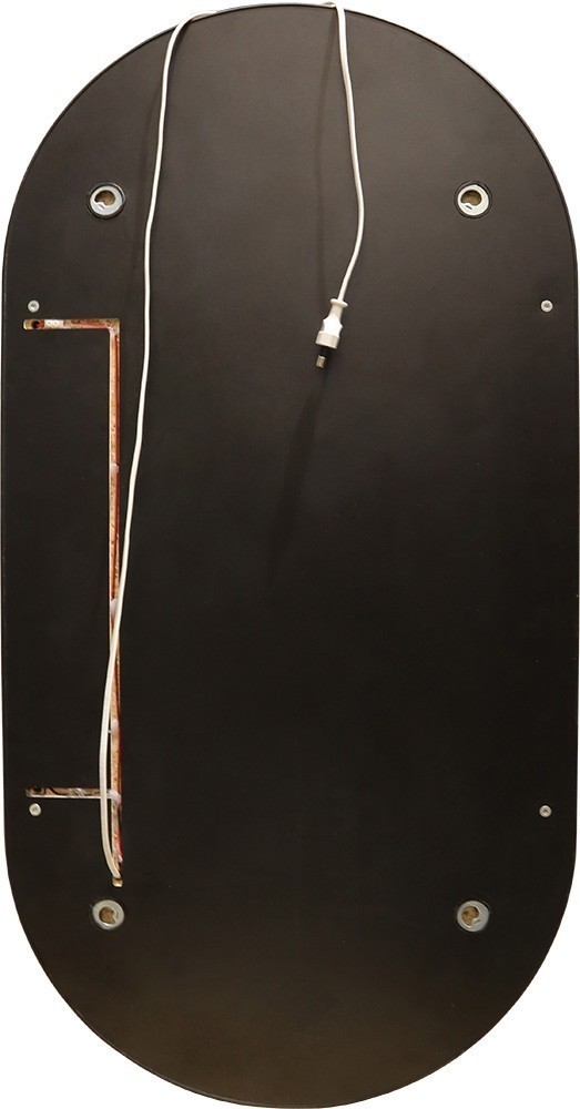 Приобрести зеркало-шкаф azario soho black 50х100 см. с подсветкой, сенсорный вкл. жк-часы, подогрев, диммер, черный led-00002612