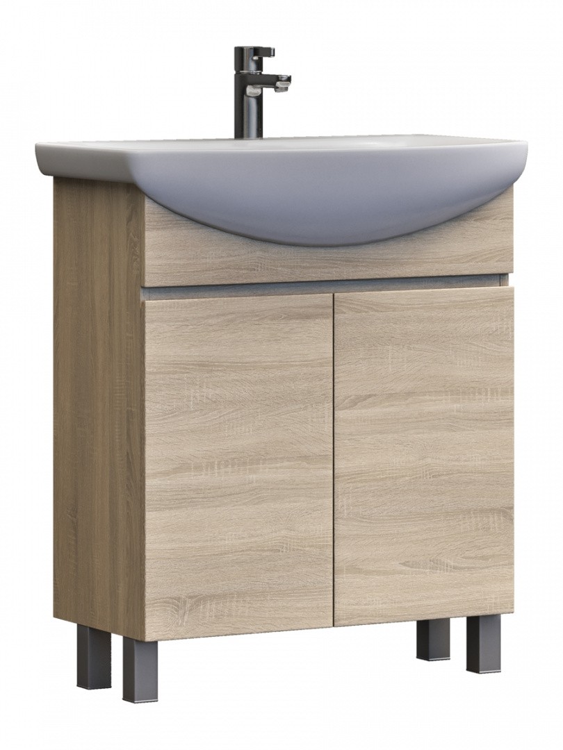 Приобрести vigo тумба с раковиной wing 70см, 2 дверцы, напольная, дуб сонома tn.win.bal.70.2d дуб сонома