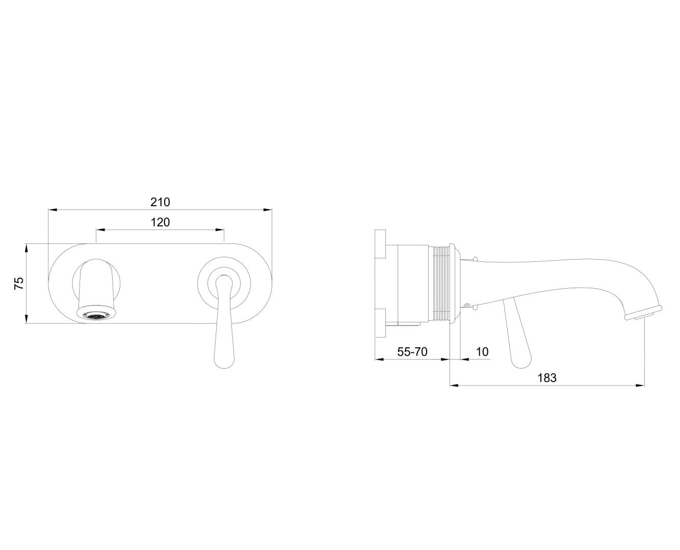 Приобрести смеситель для раковины встраиваемый wonzon & woghand steam, хром (ww-88869008-cr)