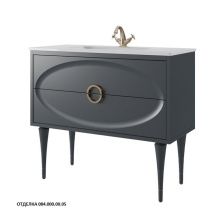 Caprigo Тумба с раковиной MILANO 105 см, серый, эмаль