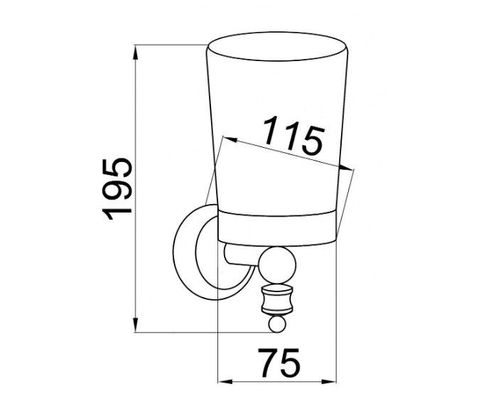 Приобрести boheme стакан для зубных щеток vogue, хром 10184