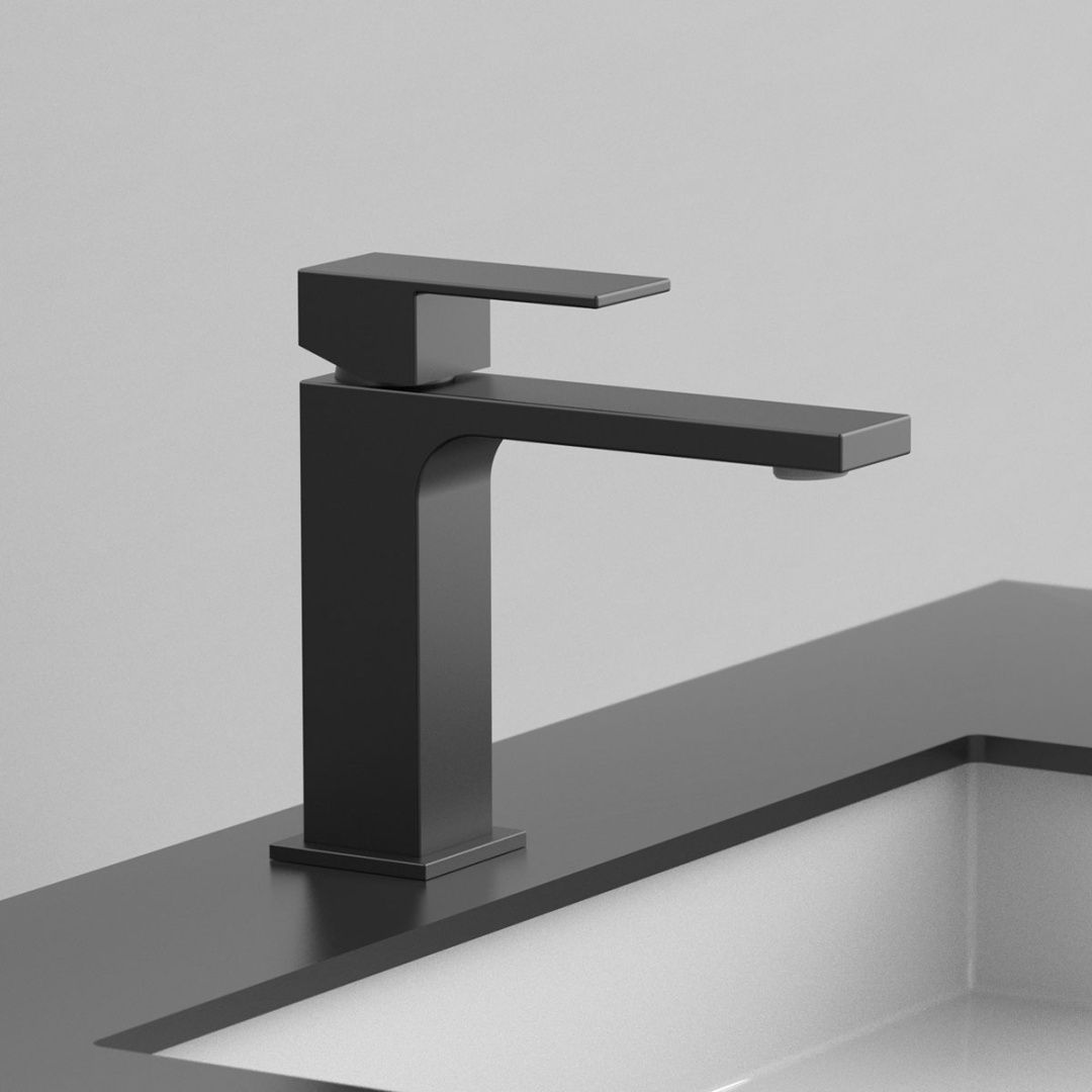 Приобрести vincea смеситель для раковины cube, черный матовый vbf-1c01mb