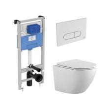 Aquanet Инсталляция с унитазом Rimless Cetus 2.0 W LX-1901 хром